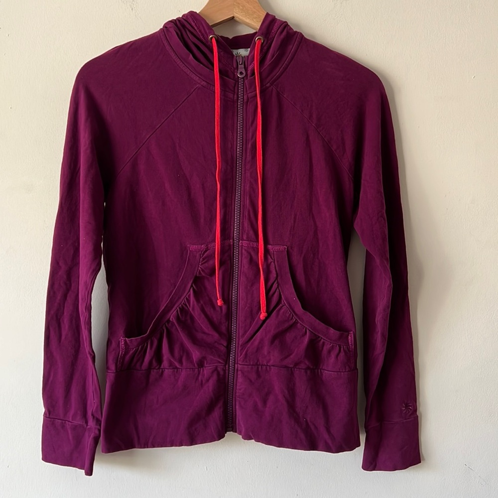 Athleta purple full zip up hoodie XS